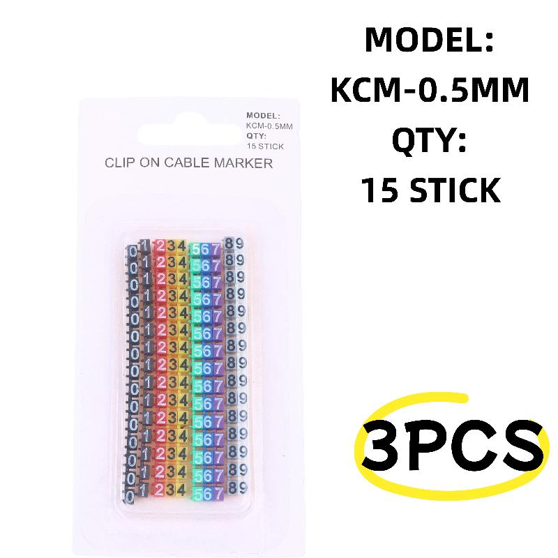 1/3 Sets Plastic Colourful C-Type Marker Number Tag Label Cable Markers For 2-3mm Wire Conspicuous And Easy To Identify
