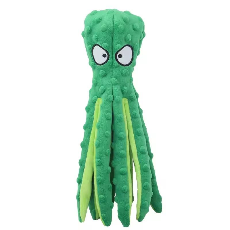 Octopus Skin Shell Octopu Bite Resistant Plush Toy Pet Dog Resistant Squeak Toys Dog Chew Puppy Training Toys