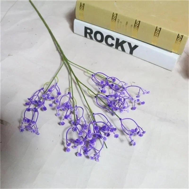 1PCS/bunch Artificial Gypsophila Lavender Magnolia Flower Fake Silk Wedding Party Bouquet Home Decor Wedding Table Decoration