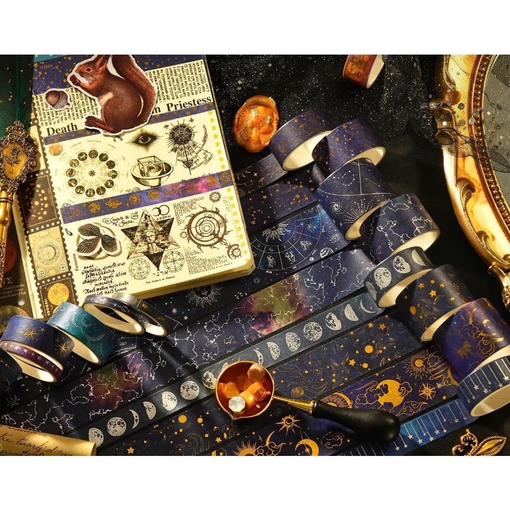 1BOX20roll Vast Starry Sky Series Bronzing Washi Tape Set Starry Sky Theme
