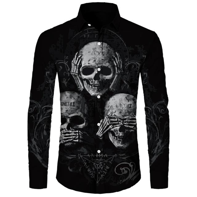 Playera Camiseta Manga Larga Calavera Hombre Playera De Esqueleto