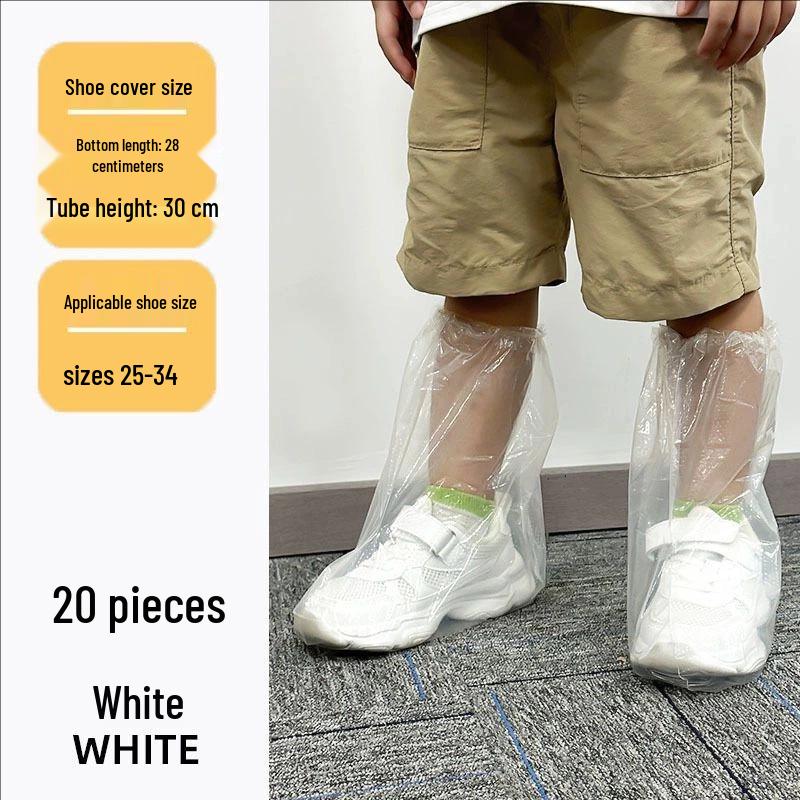 Waterproof Non-Slip High-Top Rain Shoe Covers for Men, Women, and Kids – Thick and Transparent for Rainy Days.