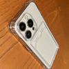 Transparent TPU Card Insertion Phone Case Suitable for Iphone15 Pro Max Plus Anti Drop Phone Protective Case Clear Shockproof Soft Cover