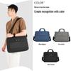 Men's Water-Repellent Nylon Laptop Shoulder Bag - Wear-Resistant, Business Casual, Crossbody with Logo Print