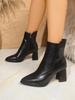 Fashion Autumn Winter Fashion Thick Heel Slim Ankle Boot Women Pointed Toe Zipper Shoes Mordern Short Booties Zapatos De Mujer