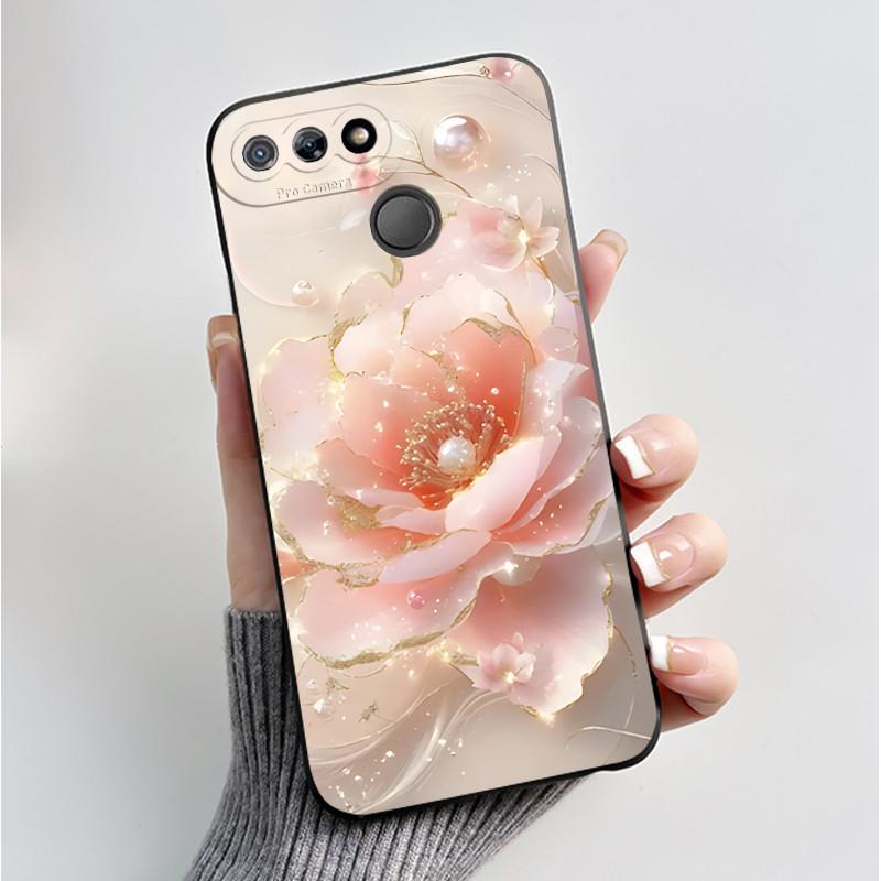 Printed Phone Case For Itel P15 A35 A25 PRO Fundas Capa Soft Silicone Black Shell for ITEL A25 Cover Cute Flower Cartoon Casing