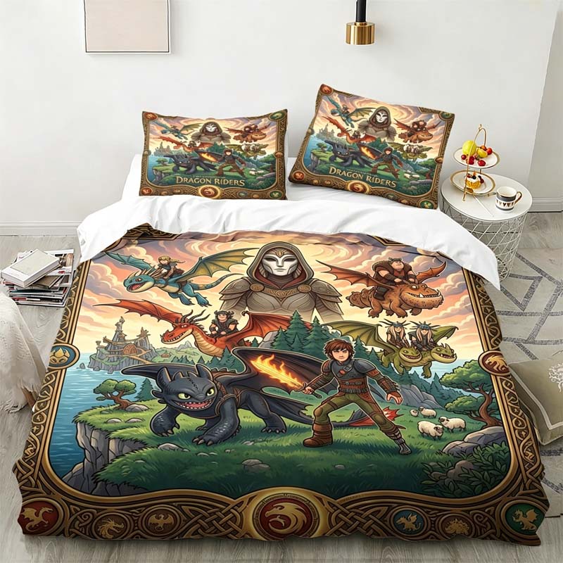 Cartoon T-Toothless Bedding Sets Exquisite Bed Supplies Set Your Dragon Duvet Cover Bed Comforter Set Bedding Set Birthday Gift