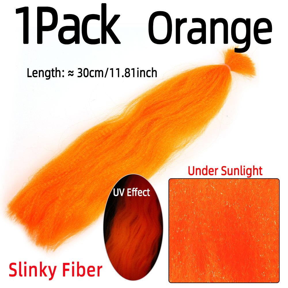 Bimoo Kinky Soft Synthetik Fliegenbinden Streamer Faser Köder Fisch Bleikopf Jig Bindematerial Rosa Chartreuse Rot Orange Gelb