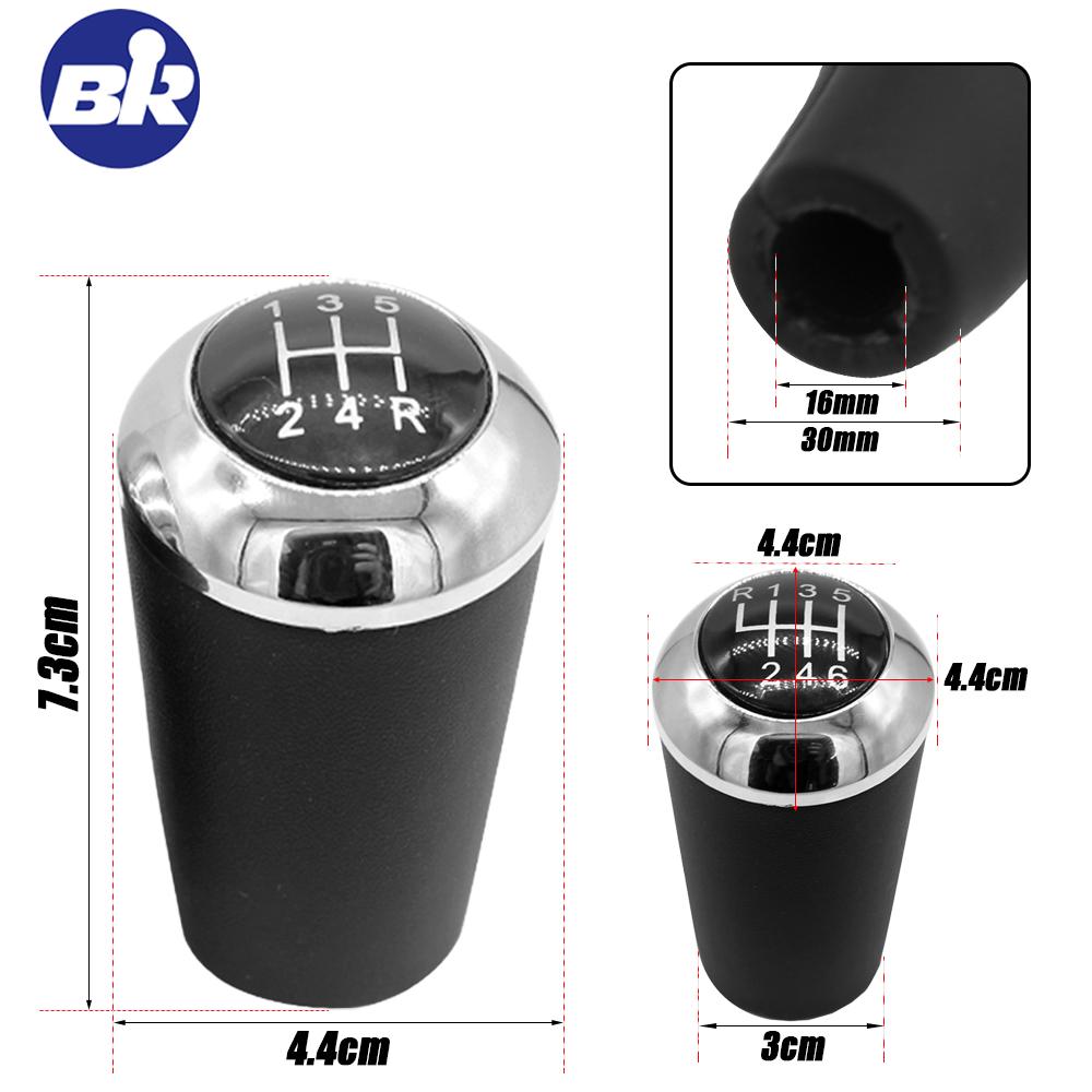 5/6 Speed Gear Shift Knob Leather Shifter Lever Arm Headball For MAZDA 3 BK BL 5 CR CW 6 II GH CX-7 ER MX-5 NC III 23 MT