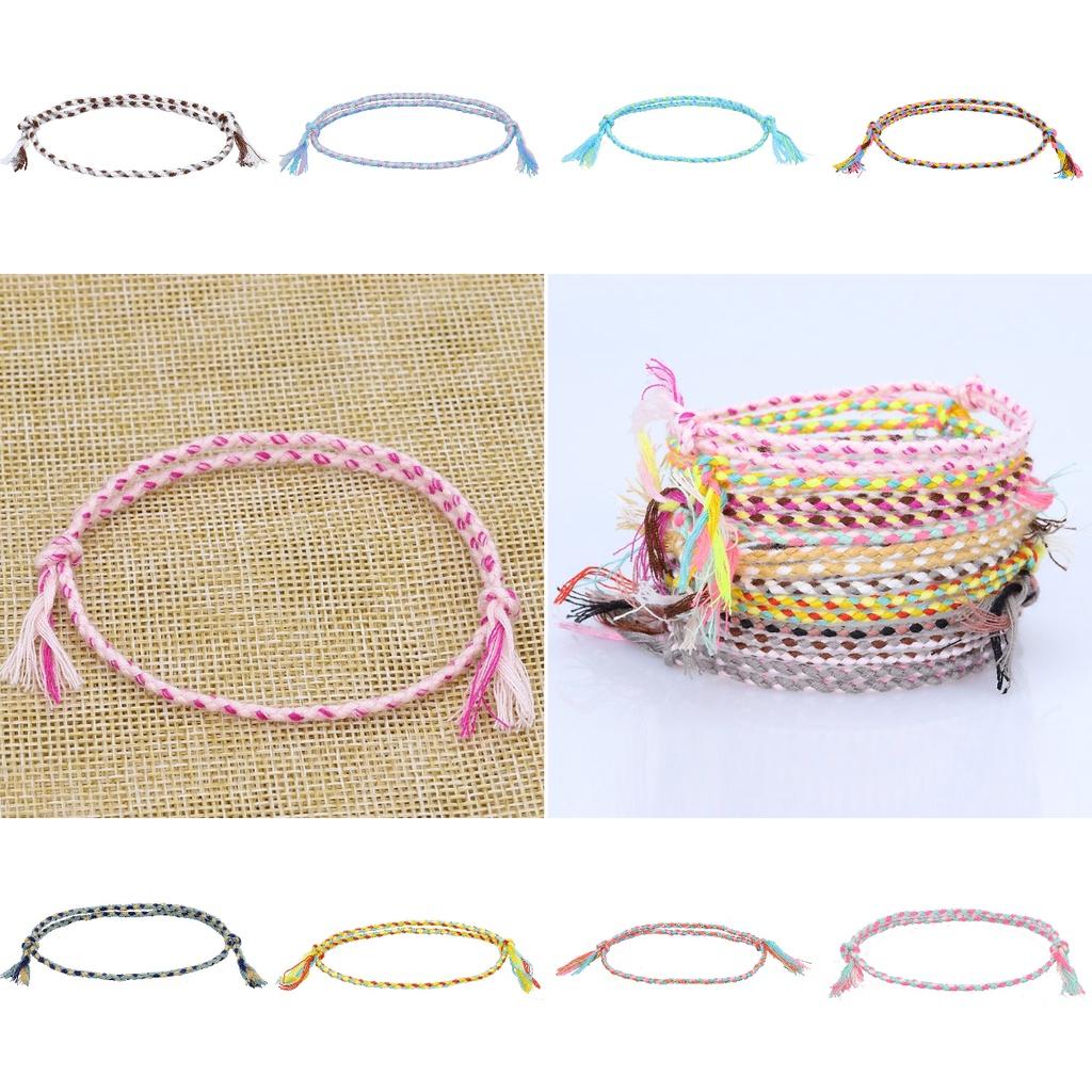 Trendy Unisex Wave Style Handmade Braided Red Rope Bracelet Ideal For Travel Remembrance Assorted Colors