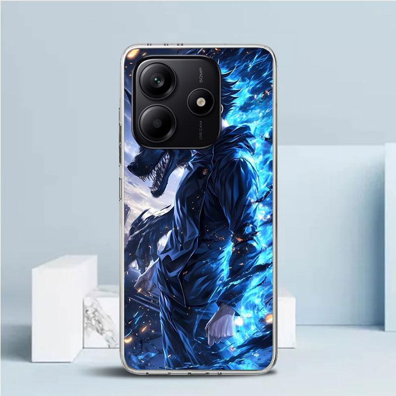 Kaisen J-Jujutsu Fushiguro Megumi Phone Case For Xiaomi Redmi Note 15 14 14S 13 12S 12 Pro Plus 11S 11 11T 11E 10S 10 + Soft TPU