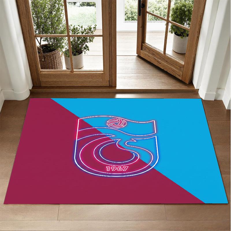 Trabzonspor FC Design Crystal Velvet Rug Soft Decorative Mat for Bedroom Entrance