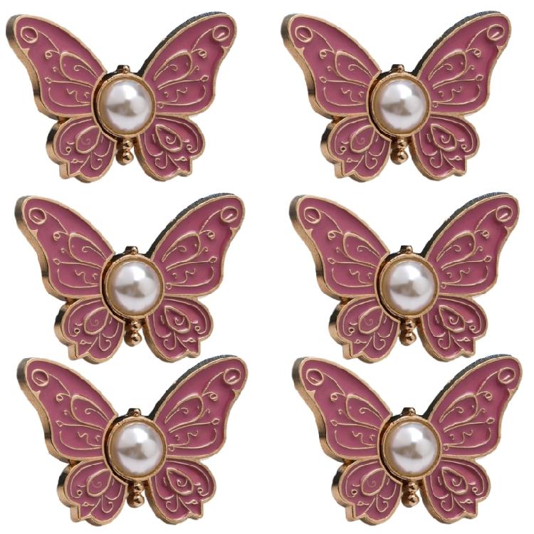 1/6 Pcs Button Pins Jeans Waist Buckles Detachable Pants Waist Tightener Jeans Button Pins Butterfly Waist Buckles