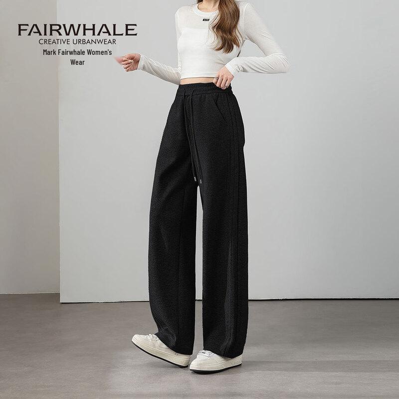 Mark Fairwhale Women's Striped High-Waist Casual Pants