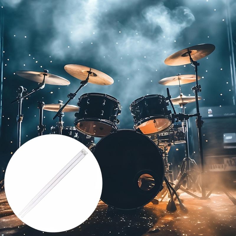 Illuminated 5A Drumsticks With Transparent LED Lights For Visual Impact In Live Music And Jazz Shows