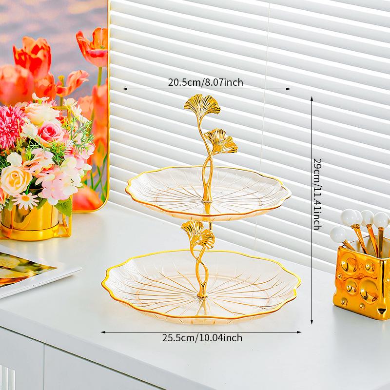 Elegant Multi-Layer Snack & Fruit Plate for Living Room or Coffee Table