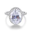 Pigeon Egg Diamond Ring: European & American Style, S925 Sterling Silver, High-Carbon Diamond, Fashion Banquet Ring for Women