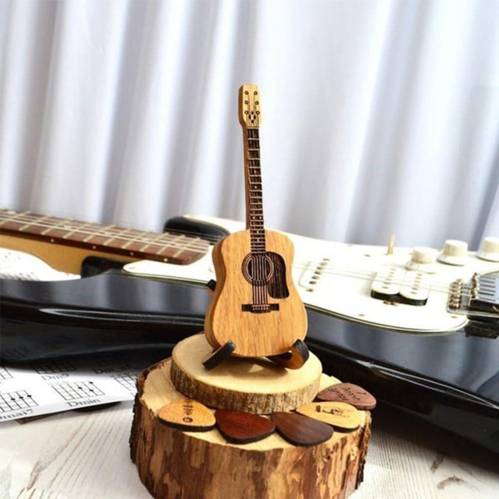 with Stand Sherum Strumbox Wooden Guitar Picks Guitar Picks Storage Container