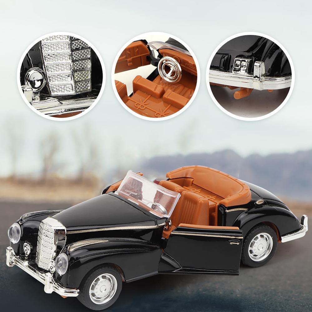 1:36 Mini Stimulation Alloy Classic Car Alloy Pull Back Retro Convertible Car Model Simulation Mini Vehicle Ornament