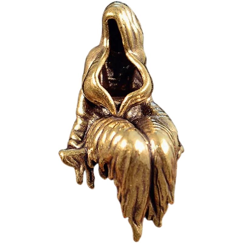 

Brass Lady Ghost Small Statue Vintage Character Miniatures Figurines Desktop Decorations Crafts Home Decors Ornaments Sculpture