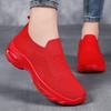 Fashion Red Women's Casual Sneakers Summer Comfortable Mesh Tennis Shoes Lightweight Soft Sole Slip-on Loafers Zapatos De Mujer