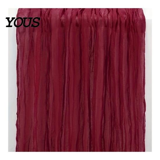 Charming Dining Decor Cheesecloth Table Runner, Boho Rustic Gauze Wrinkled Farmhouse High Quality Runner Sheer for Wedding Party Baby Shower Birthday