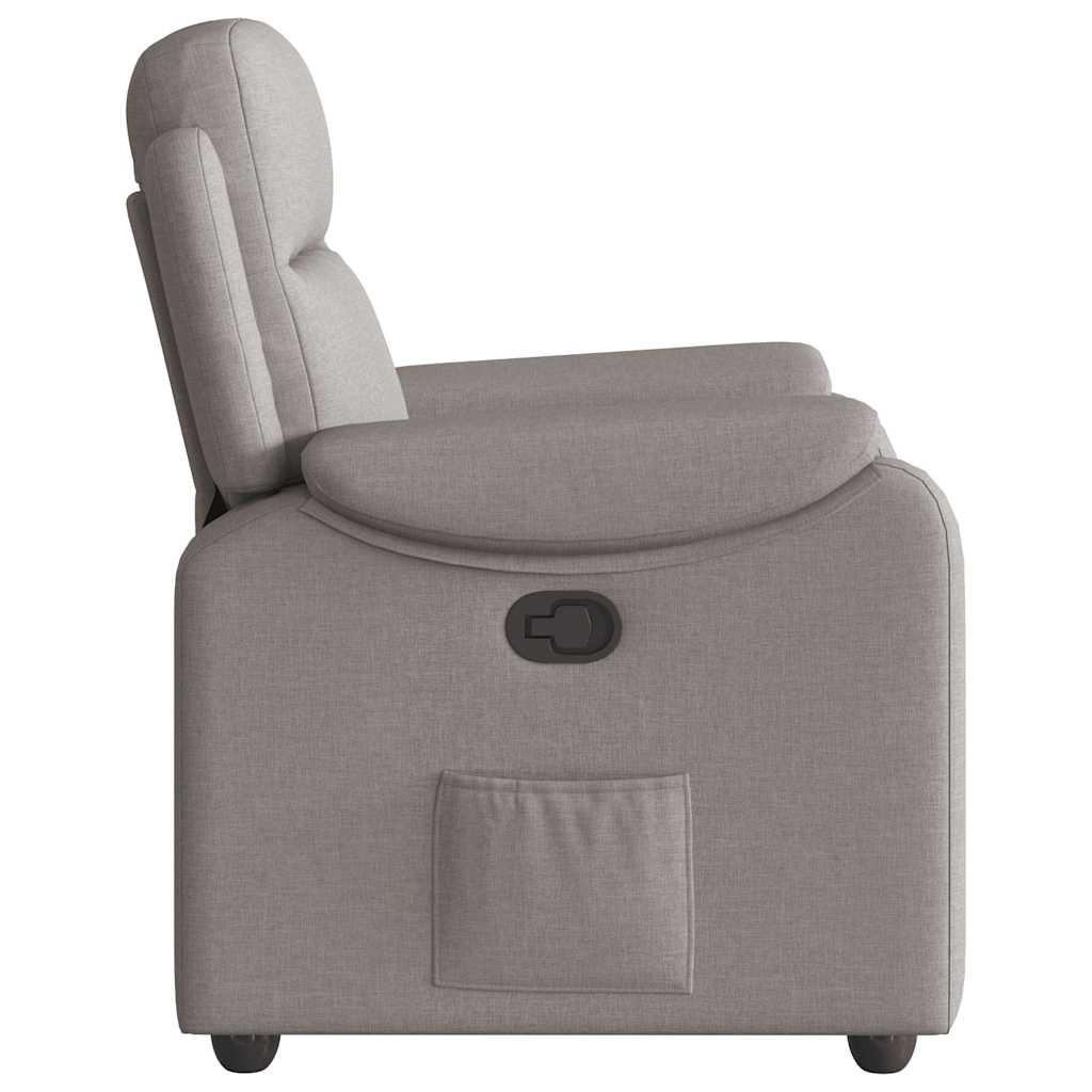 Recliner Chair Taupe Fabric