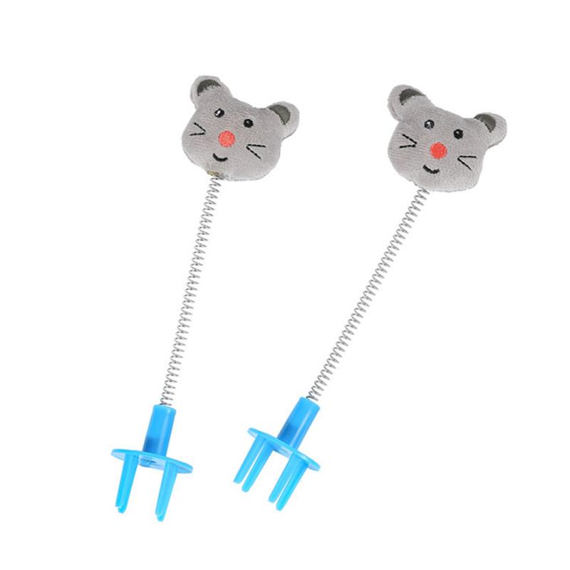 Placă de zgâriat pisici distractive Jucărie elastică de primăvară de desene animate Jucării interactive pentru pisici mici/medii