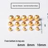 High Retention Sand Gold Barrel Beads: DIY Bracelet Spacer & Apple Bead Accessories