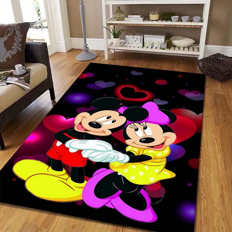 

1pc Mickey Pattern Area Rug Soft Flannel Floor Mat for Living Room, Bedroom, Kitchen, Sofa Coffee Table Floor Mat, Machine Washable 60cm by 90cm