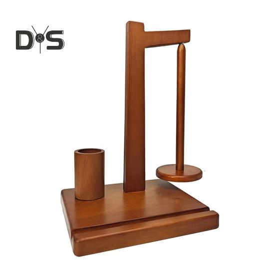 

Деревянный держатель для пряжи с держателем для телефона Вращающийся маятник Вязание крючком Пряжа для клубков пряжи Магнитный диспенсер для пряжи Подставка Органайзер для хранения