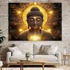 Arazzo Buddha Dorato da Appendere alla Parete, Decorazione Artistica Zen per Meditazione, Sfondo con Alone Spirituale per Soggiorno Camera da Letto
