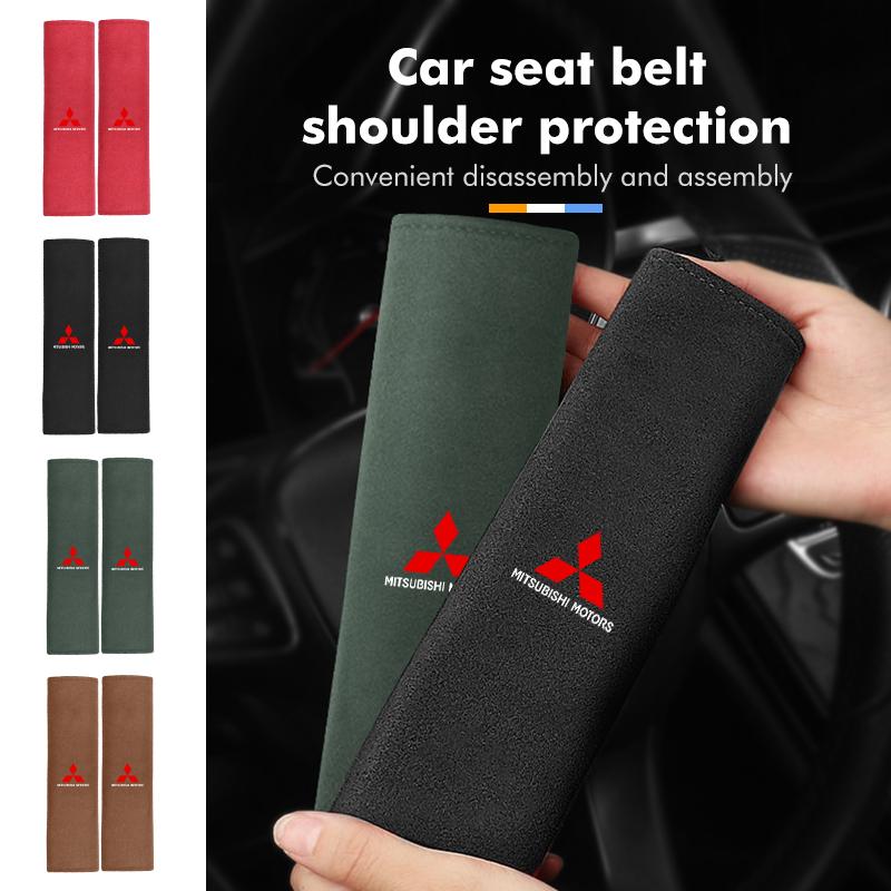 Cxdjmy1 1/2Pcs Car Seat Belt Covers Safety Belt Shoulder Protection Interior Accessories For Mitsubishi Outlander Lancer Cross Colt