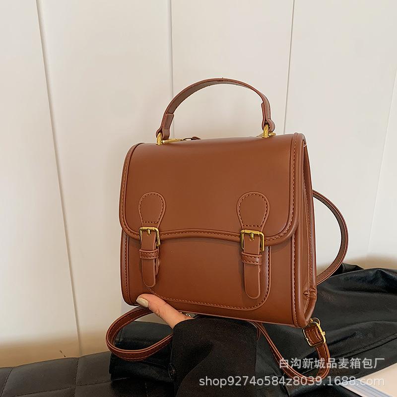 

Premium texture retro portable small bag women s 2025 new temperament versatile backpack large capacity messenger bag