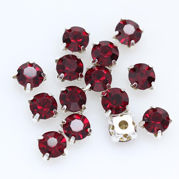 3-10mm Silver Base Hand-Sewn Glass Rhinestones for Clothing, Handbags, Belts, and Accessories