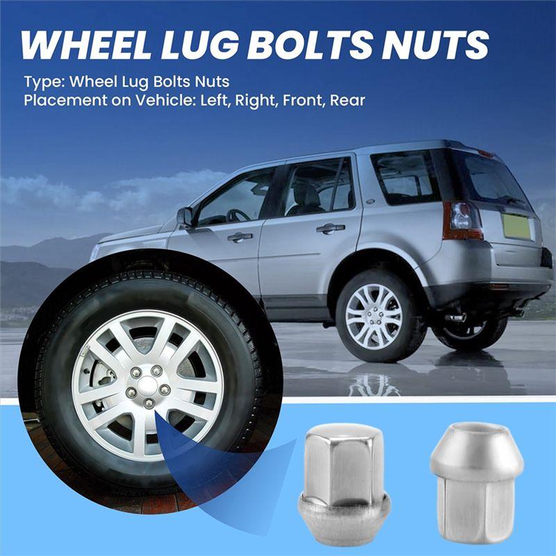 20Pcs For Cadillac Buick New Lacrosse Land Rover Freelander 2 Evoque Wheel Lug Bolt Stud Nut Fit LR001381 Silver