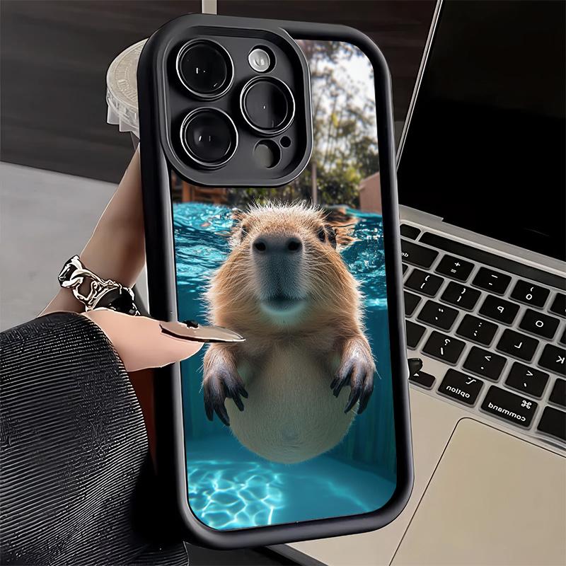 Handyhülle für iPhone 17 Air 16E 15 16 Pro Max Tier Capybara Niedliche Hülle 14 Plus 13 12 Mini Weiche Schale Silikon Fundas