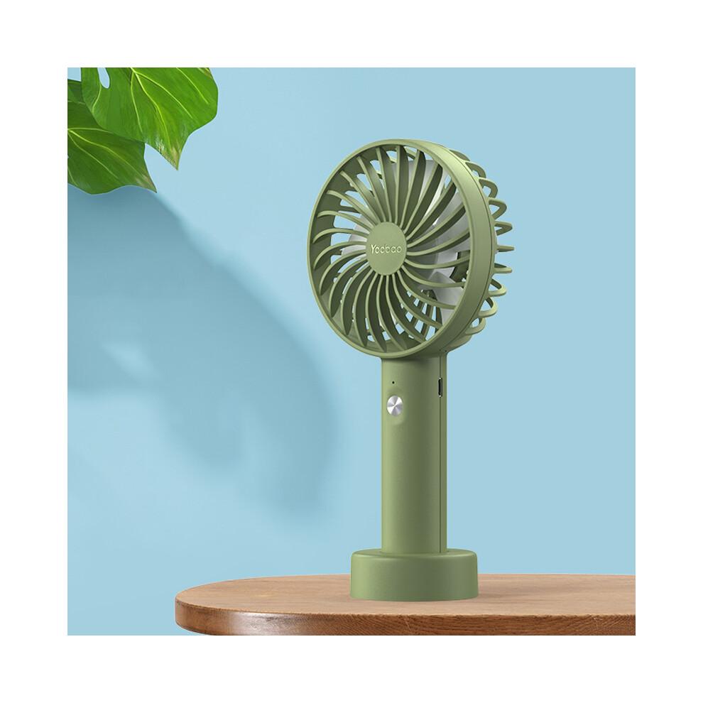 (Grün) YOOBAO Y-F3S 3000mAh Handventilator Tragbarer Mini-Kühlventilator mit abnehmbarer Basis