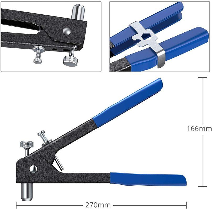 M3/M4/M5/M6/M8 Threaded Rivet Nut Kit 86Pcs Hand Riveter With Mandrel Complete Hardware Installation Repair Tool Set