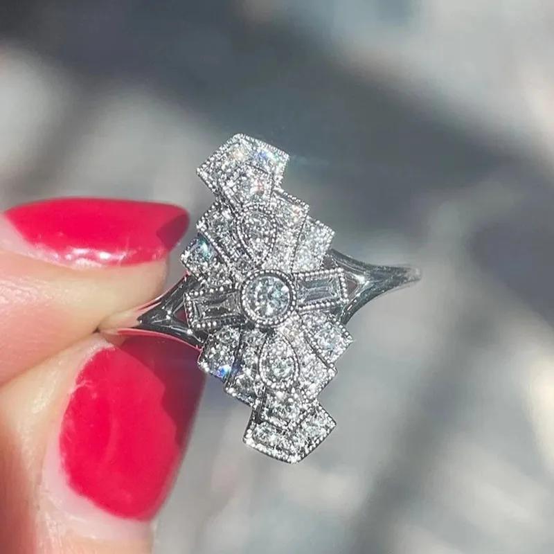 

Кольца Huitan с темпераментом, сверкающим кубическим цирконием, роскошные элегантные аксессуары для пальцев для вечеринки, модные, для обещания, свадебные украшения 9