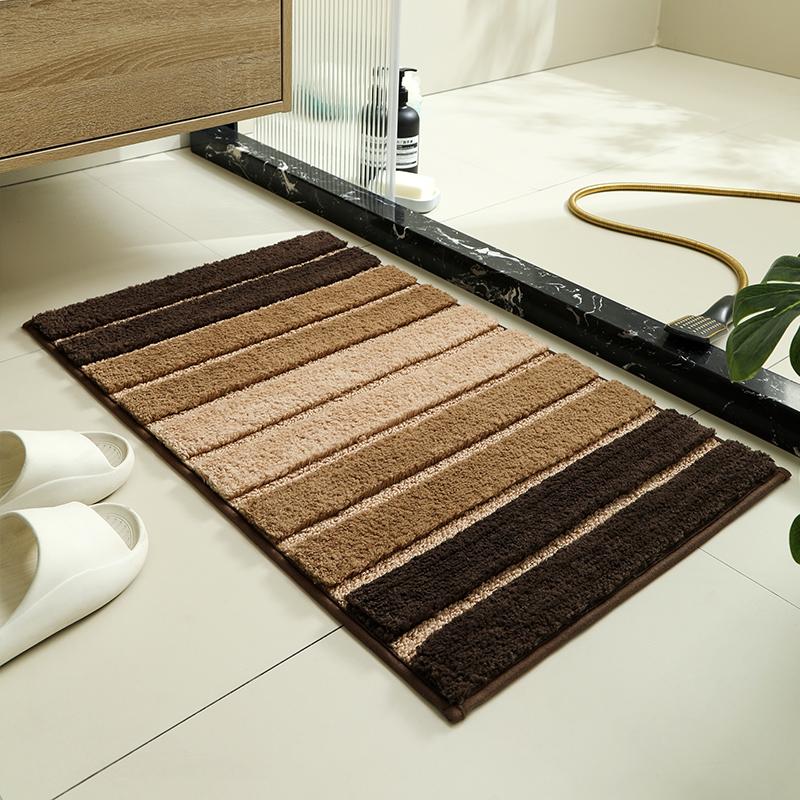 

Коврик для ванной комнаты, супервпитывающий, моющийся, противоскользящий коврик, сверхтонкий волокнистый толстый плюшевый резиновый коврик для пола, плюшевое одеяло для душа. 400MMx600MM