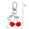 Kawaii Cherry Keychain Cute Acrylic Bag Charm & Car Decor, Adorable Gift for Women Girls Birthday Valentine Gifts Accessories