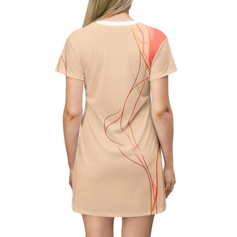 Artistic AOP T-Shirt Dress Casual Fashion Dresses Woman Summer Unique Style Y2k Ladies Clothes Female Clothing Woman Clothing
