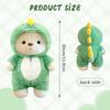 Dinosaur Teddy Bear 30cm Green Plush Dino Stuffed Animal in Dinosaur Costume, Soft Plush Toy for Birthday Christmas Gift