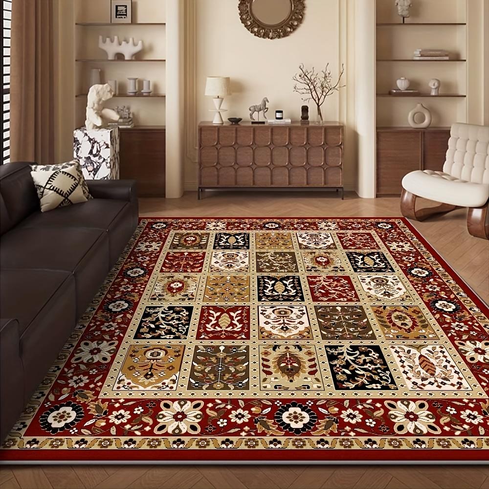 Tappeti Morbidi in Flanella Bohemien, Tavolino da Salotto, Tappeto per Divano, Studio, Camera da Letto, Tappeto Impermeabile e Resistente allo Sporco