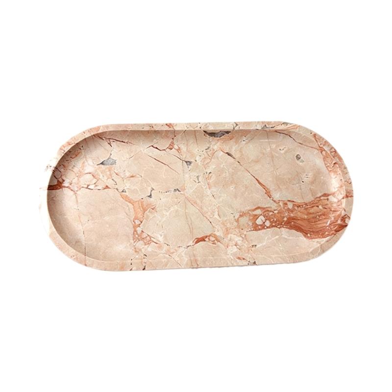Unique Marble Vanity Tray For Displaying Perfume Bottles Trinkets And Makeup Accessories Storage Organizer