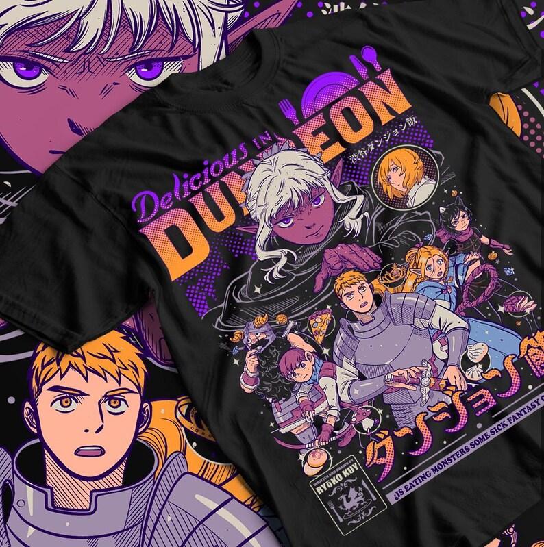 

Dungeon Meshi Short Sleeve Print Tshirt Clothing Tee Women Cotton T Shirt Fashion Summer Tops Y2k Short Sleeves Classic 4XL
