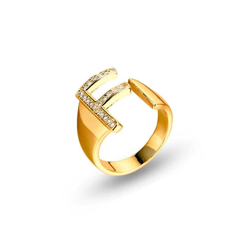 26 English Alphabet Adjustable Women's Fashion Rings