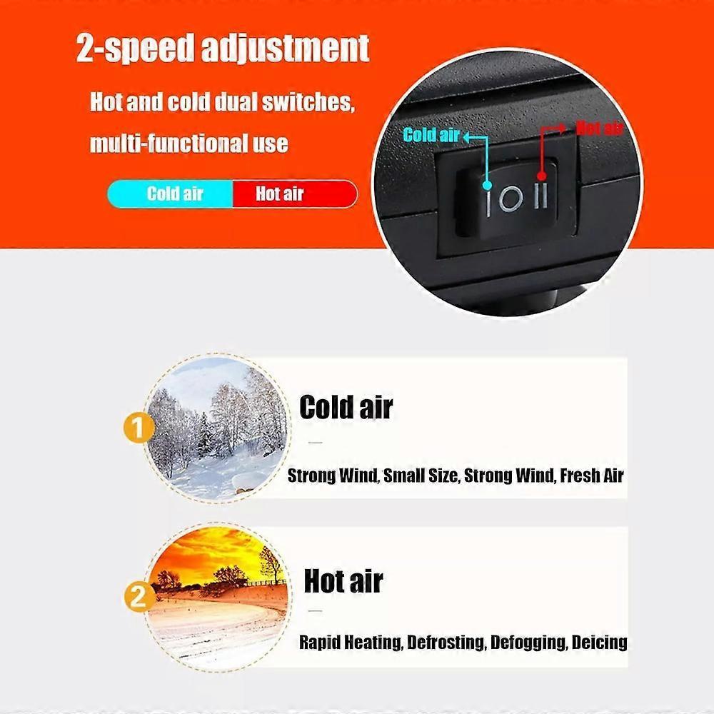 Portable Car Heater, Car Heater 12/24V Car Heater Windshield Defogger Car Heater
