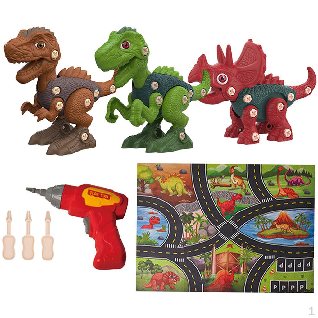 Dinosaur Toy Set, Deformed Action Figure, puzzle Construction play set with Screwdriver